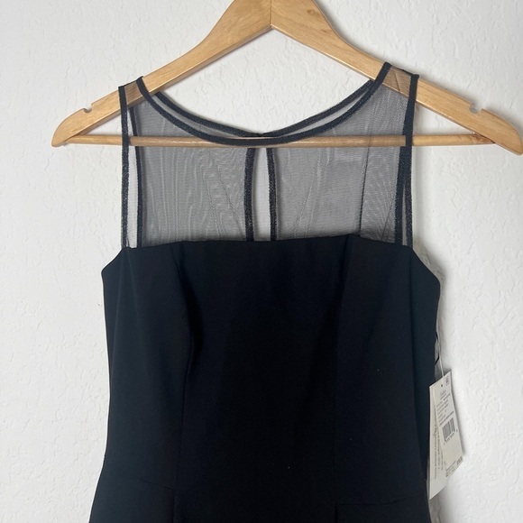 Aidan Mattox Illusion Fit-and-Flare Dress - Picture 6 of 11